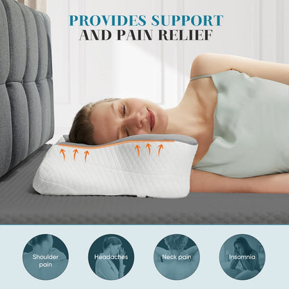 Ergonomic Foam Neck Pillow, Neck Support, Neck Protection Good Sleep  Dream Tech Sleep