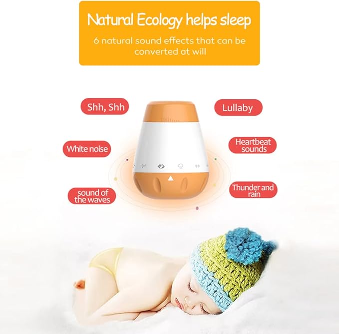 White Noise Baby Sleep Machine - Fast Sleep Instrument for Newborns  Dream Tech Sleep