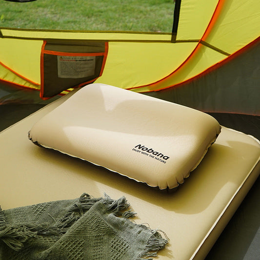 Outdoor 3D Sponge Pillow Automatic Inflatable Pillow Camping Tent Air Cushion Pillow Travel Portable Cervical Neck Pillow  Dream Tech Sleep