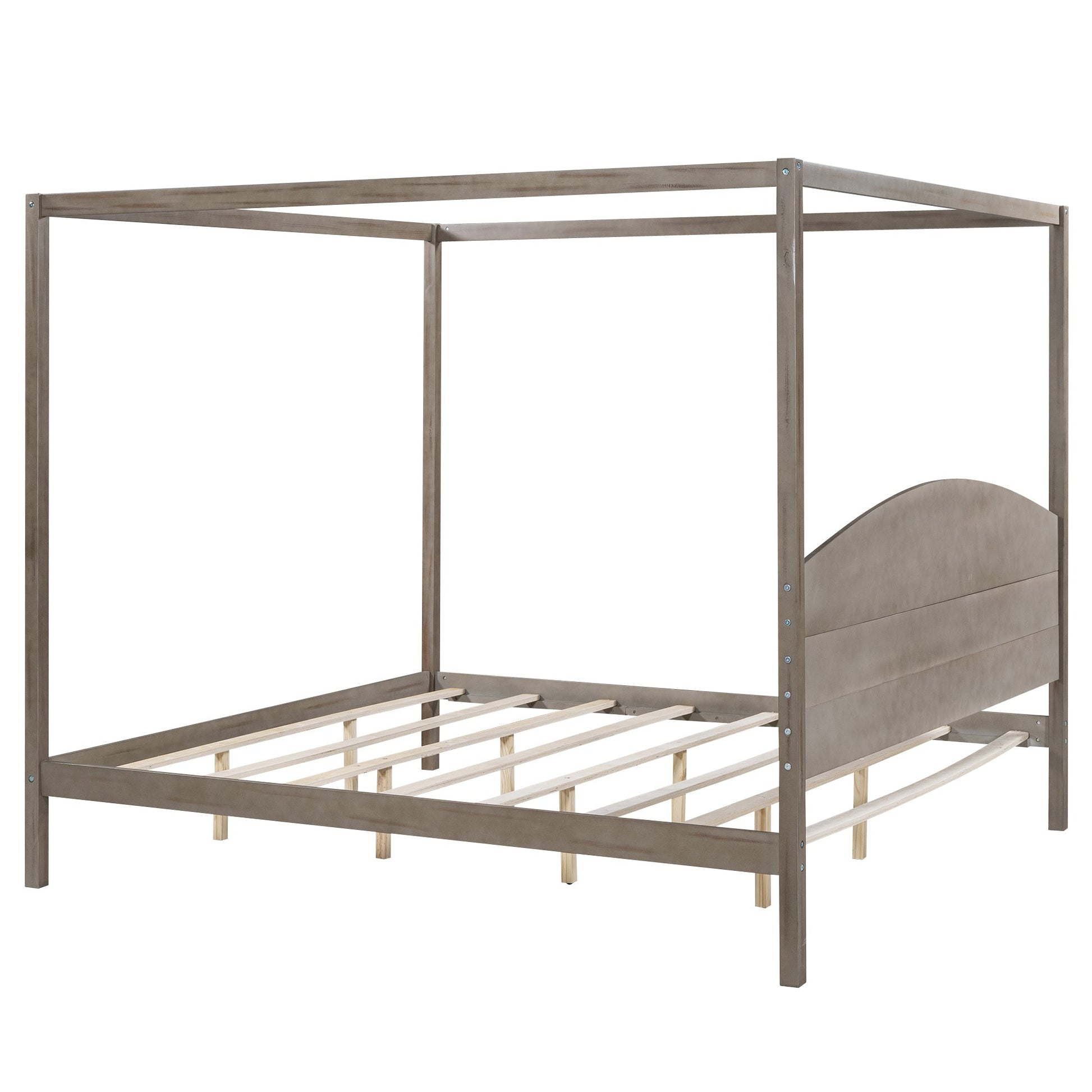 King Canopy Platform Bed  Dream Tech Sleep