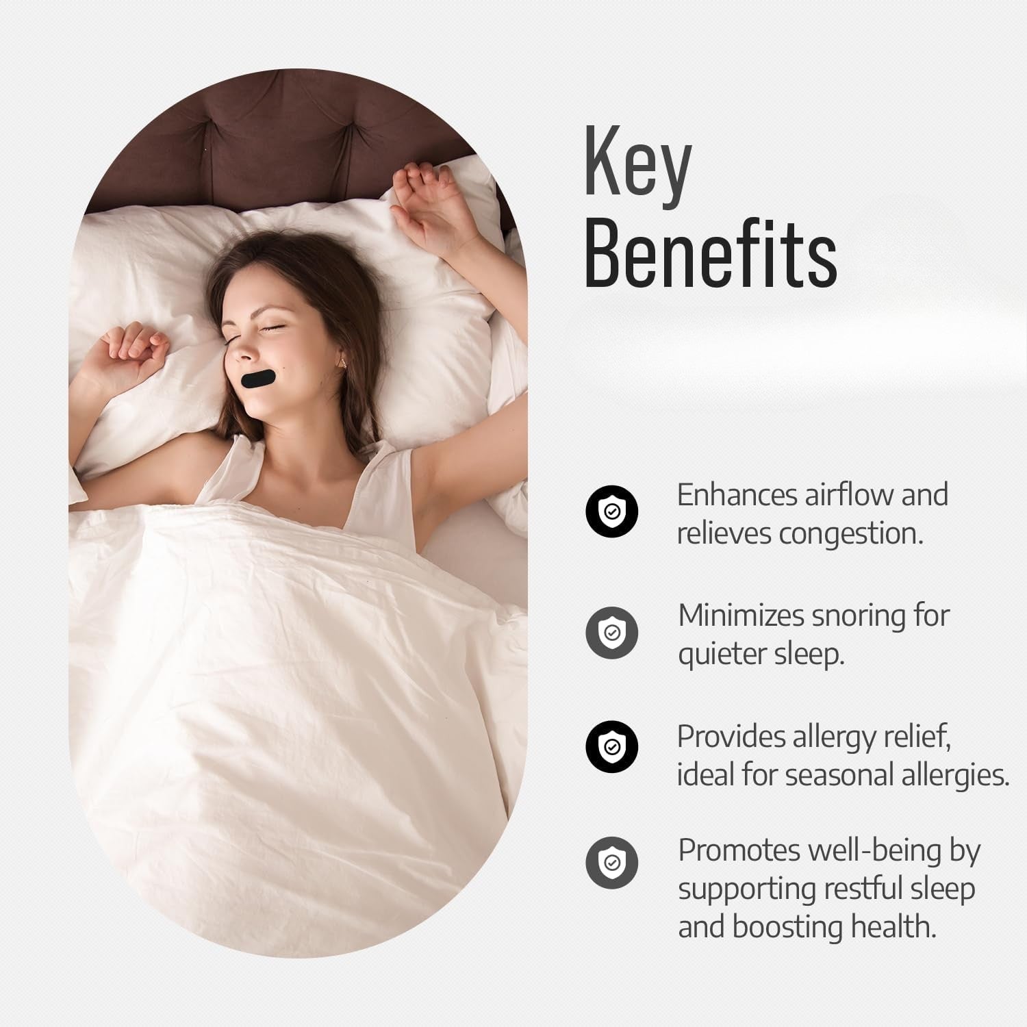 Mouth Tape for Sleeping - Comfort & Hypoallergenic Tape for Sensitive Skin  Dream Tech Sleep