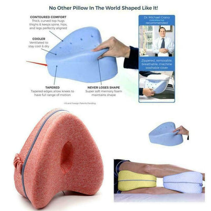 Heart-Shaped Foam Memory Pillow Contour Memory Foam Leg Pillow Orthopaedic Pillow Back Hips Knee Support Relief Back Hips Wedge  Dream Tech Sleep