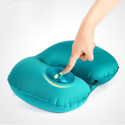 Portable U-Shape Inflatable Travel Pillow  Dream Tech Sleep