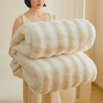 Double-sided Blanket Coral Fleece Nap Office Sofas Cover Blanket Thick Fleece Winter  Dream Tech Sleep