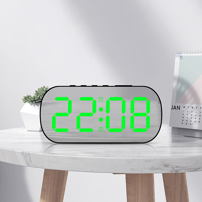 LED Digital Display Alarm Clock | Small Desktop Mirror Clock  Dream Tech Sleep