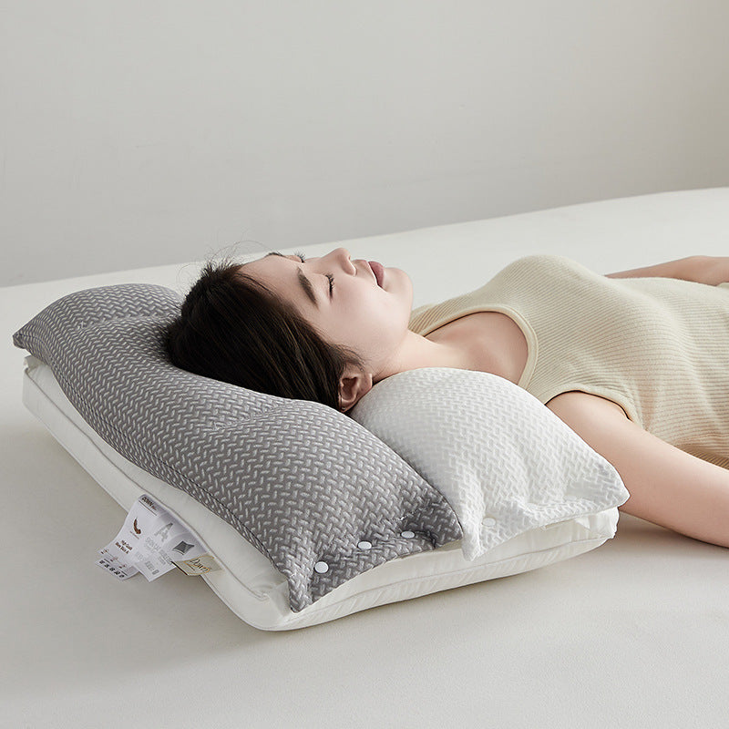 Double-layer Pillow For Cervical Support Improve Sleeping Household  My Store