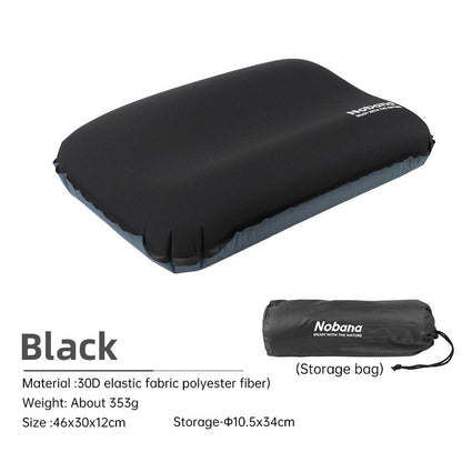 Outdoor 3D Sponge Pillow Automatic Inflatable Pillow Camping Tent Air Cushion Pillow Travel Portable Cervical Neck Pillow  Dream Tech Sleep
