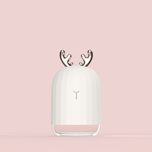 White Deer Pink Rabbit Air Humidifier Creative Cartoon USB Diffuser 220ML Charging Light Desktop Aroma Diffuser  Dream Tech Sleep