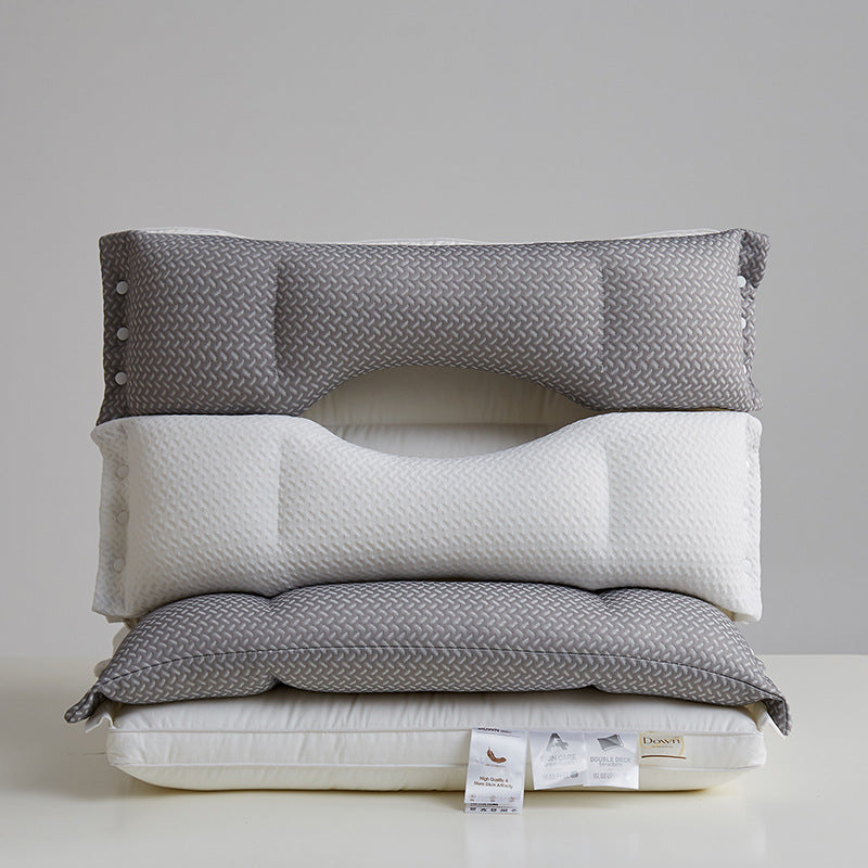 Double-layer Pillow For Cervical Support Improve Sleeping Household  My Store