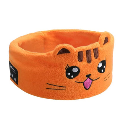 Soft Elastic Comfortable Wireless Music Earphones Kids Animal Sleeping Headphones  Dream Tech Sleep