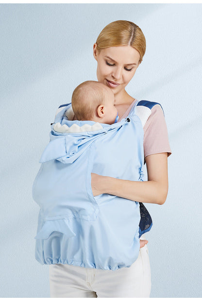 Baby Carrier Cover Hooded Stretchy Cloak Multifunctional Baby Cartoon Cloak Wrap Sling Windproof Newborn Stroller Blanket Cover  My Store