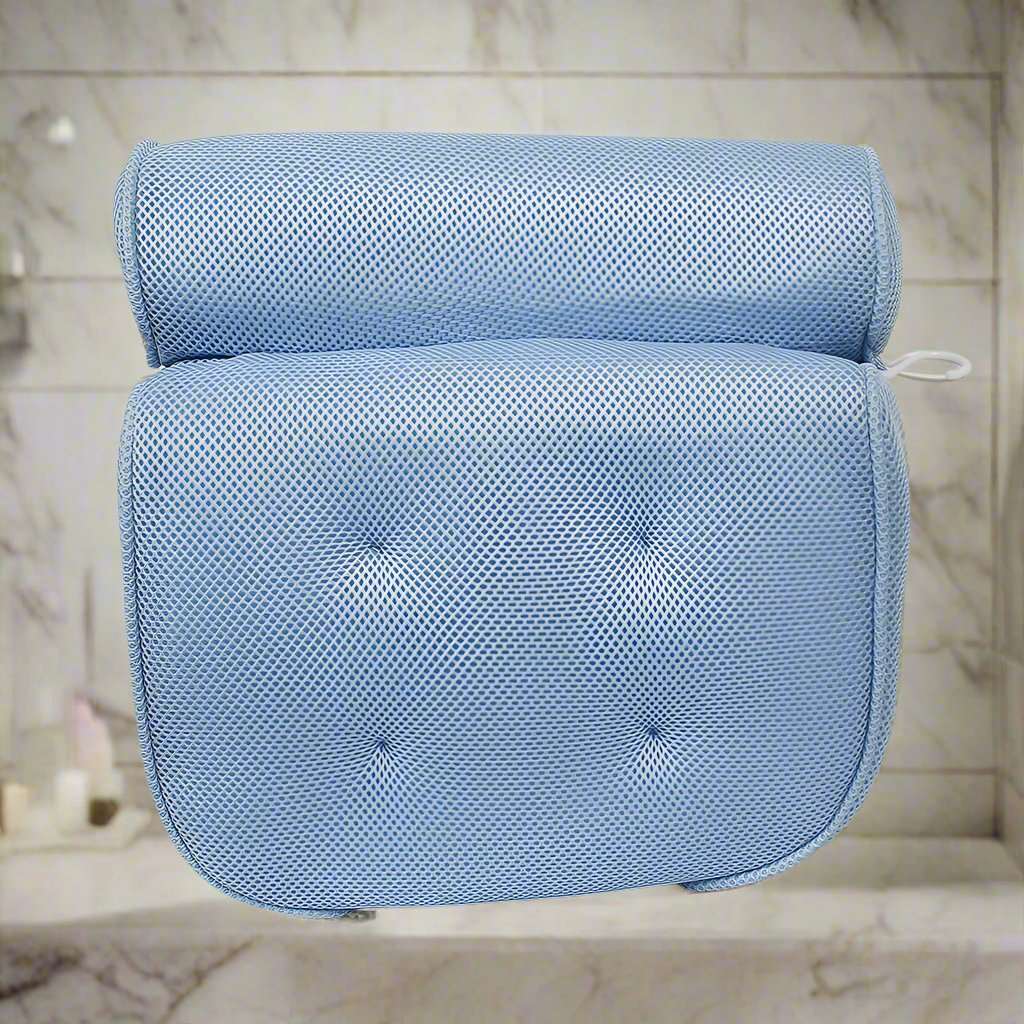 3D Mesh Bath Pillow with 6 Suction Cups  Dream Tech Sleep