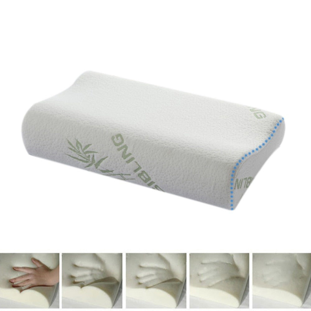 Direct selling bamboo fiber slow rebound memory pillow cervical pillow care pillow to promote sleep support small wholesale sleep  Dream Tech Sleep