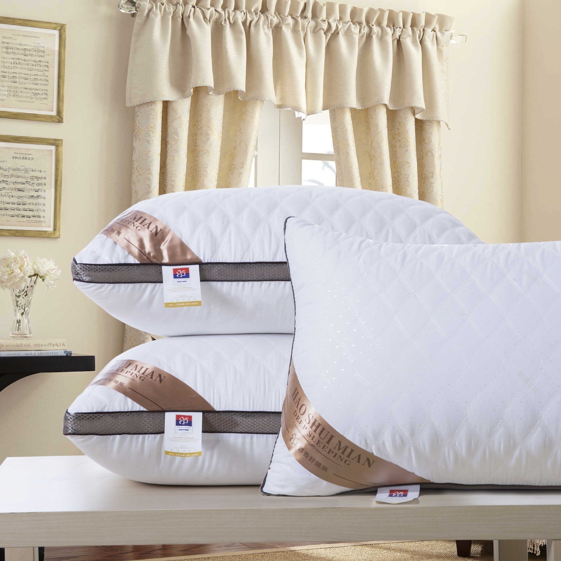 High Quality Velvet Pillow | Supportive Neck Pillow Core  Dream Tech Sleep