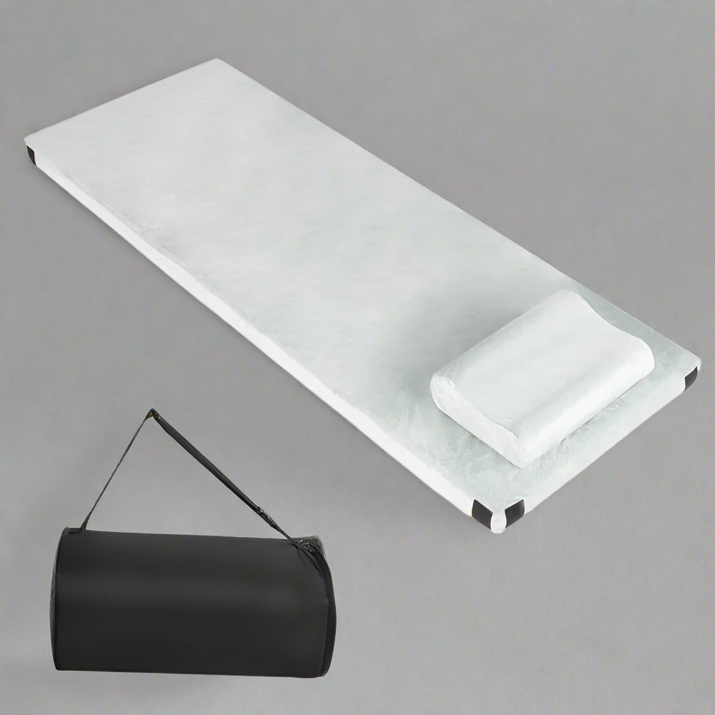 75 X 25 X 3in Memory Foam Short Plush Bed Grey Camping Mattress With Storage Bag With Pillow  Dream Tech Sleep