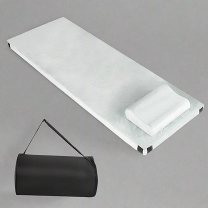 75 X 25 X 3in Memory Foam Short Plush Bed Grey Camping Mattress With Storage Bag With Pillow  Dream Tech Sleep