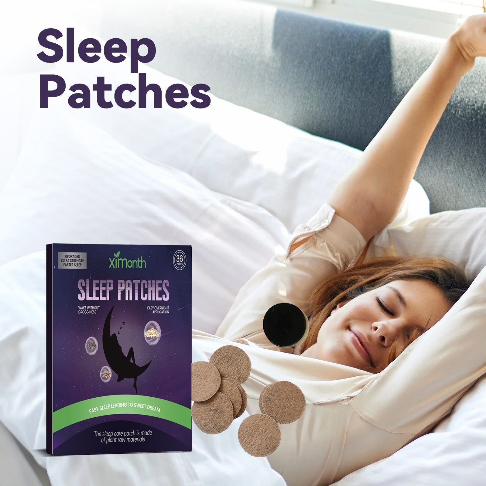 Sleep Patches, Help Sleep More Dreams Easy To Wake Up Can Not Relieve Body Pressure Acupoint Sleep Patch  Dream Tech Sleep