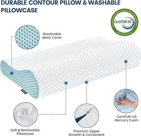Neck Support Orthopedic Bed Pillow for Pain Relief and Better Sleep  Dream Tech Sleep