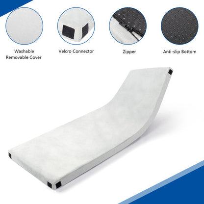 75 X 25 X 3in Memory Foam Short Plush Bed Grey Camping Mattress With Storage Bag With Pillow  Dream Tech Sleep