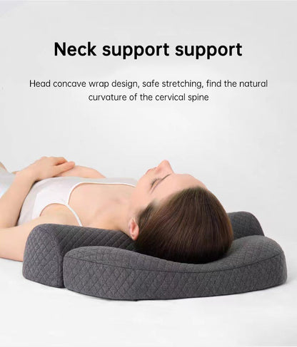 Bed Side Sleeping Pillow Neck Pain Relief Ergonomic Cervical Memory Foam Pillow  Dream Tech Sleep