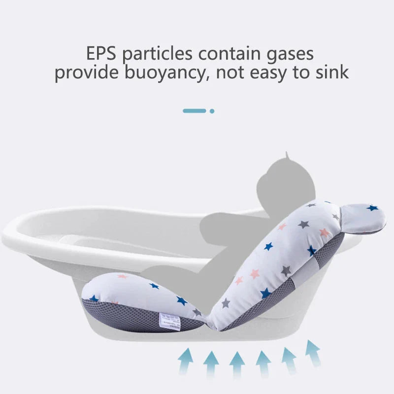 Baby Bath Seat Support Mat Infant Anti-Slip Soft Comfort Body Cushion Foldable Baby Bath Tub Pad Chair Newborn Bathtub Pillow  Dream Tech Sleep