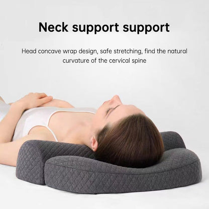 Bed Side Sleeping Pillow Neck Pain Relief Ergonomic Cervical Memory Foam Pillow  Dream Tech Sleep