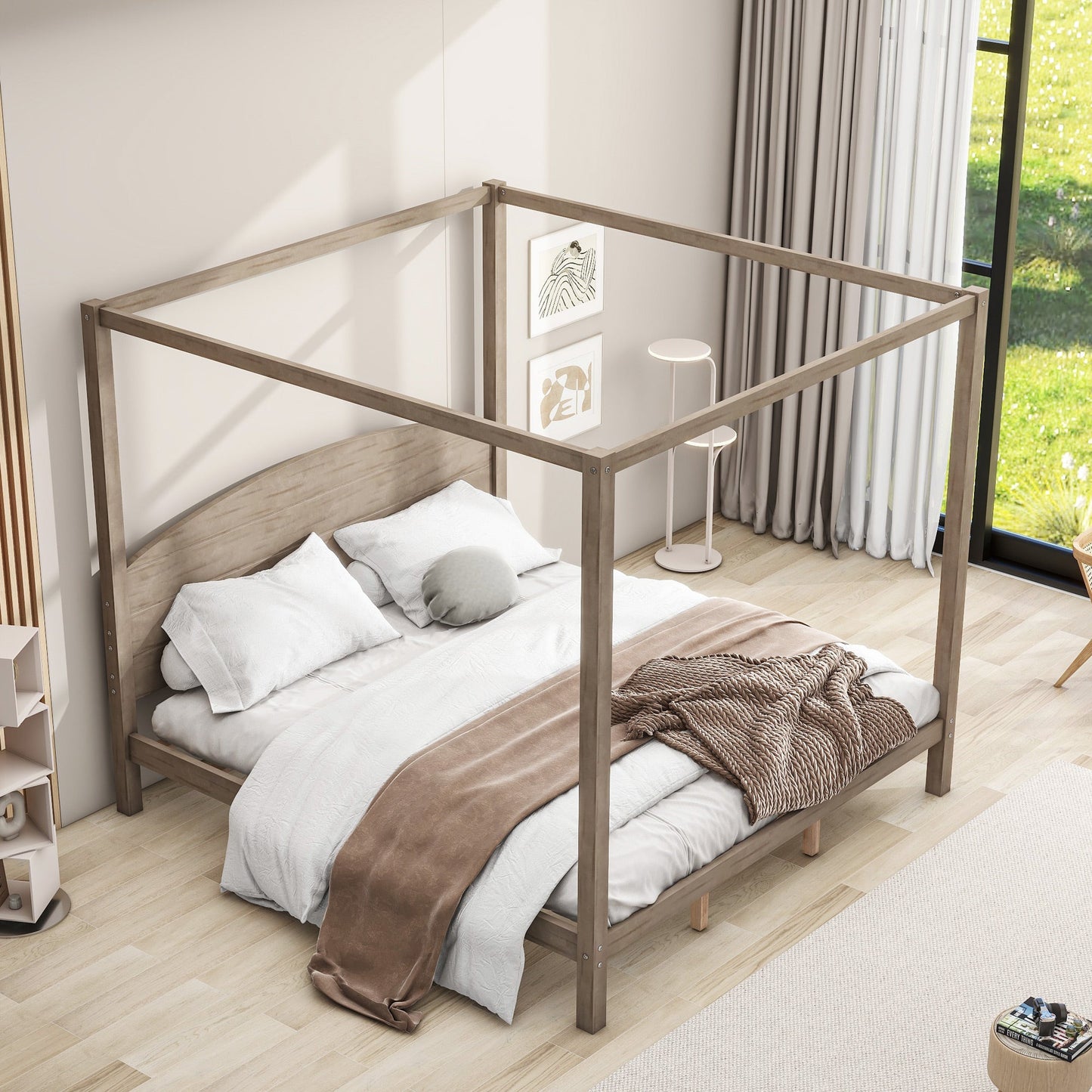 King Canopy Platform Bed  Dream Tech Sleep