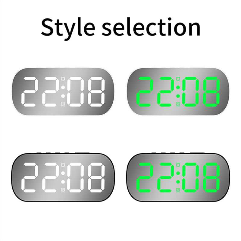 LED Digital Display Alarm Clock | Small Desktop Mirror Clock  Dream Tech Sleep