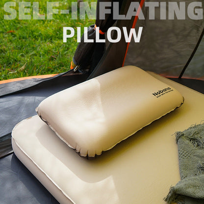 Outdoor 3D Sponge Pillow Automatic Inflatable Pillow Camping Tent Air Cushion Pillow Travel Portable Cervical Neck Pillow  Dream Tech Sleep