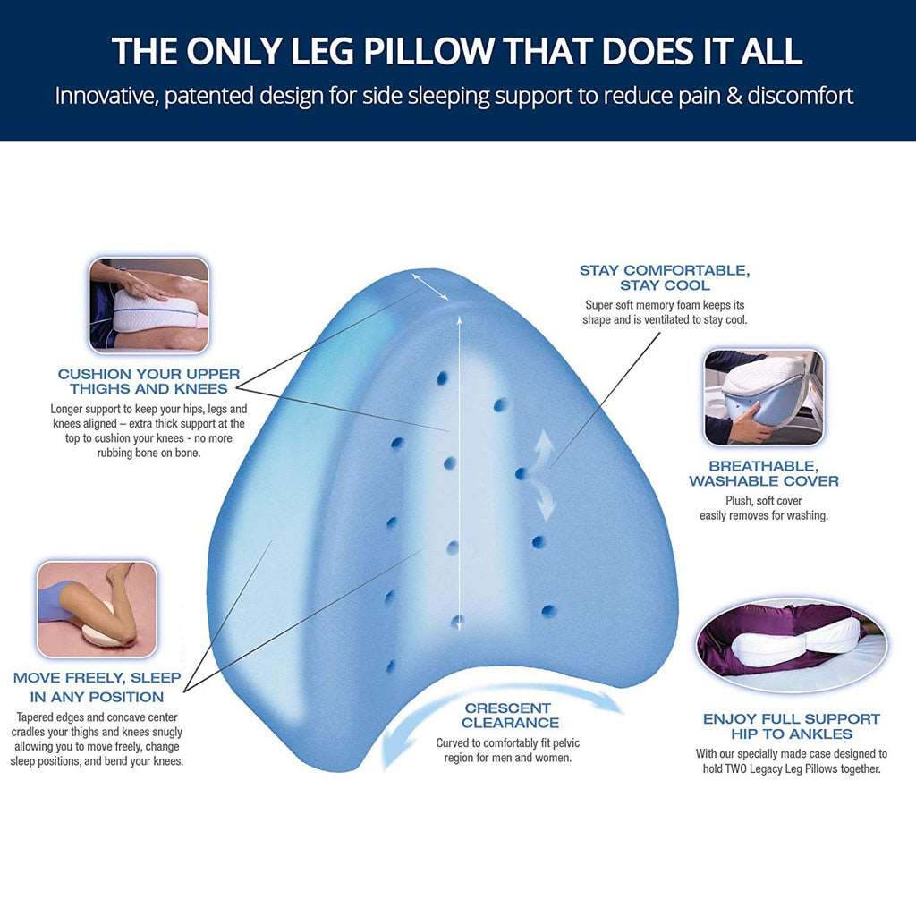 Contour Legacy Foam Orthopedic Knee Pillow for Sleeping  Dream Tech Sleep