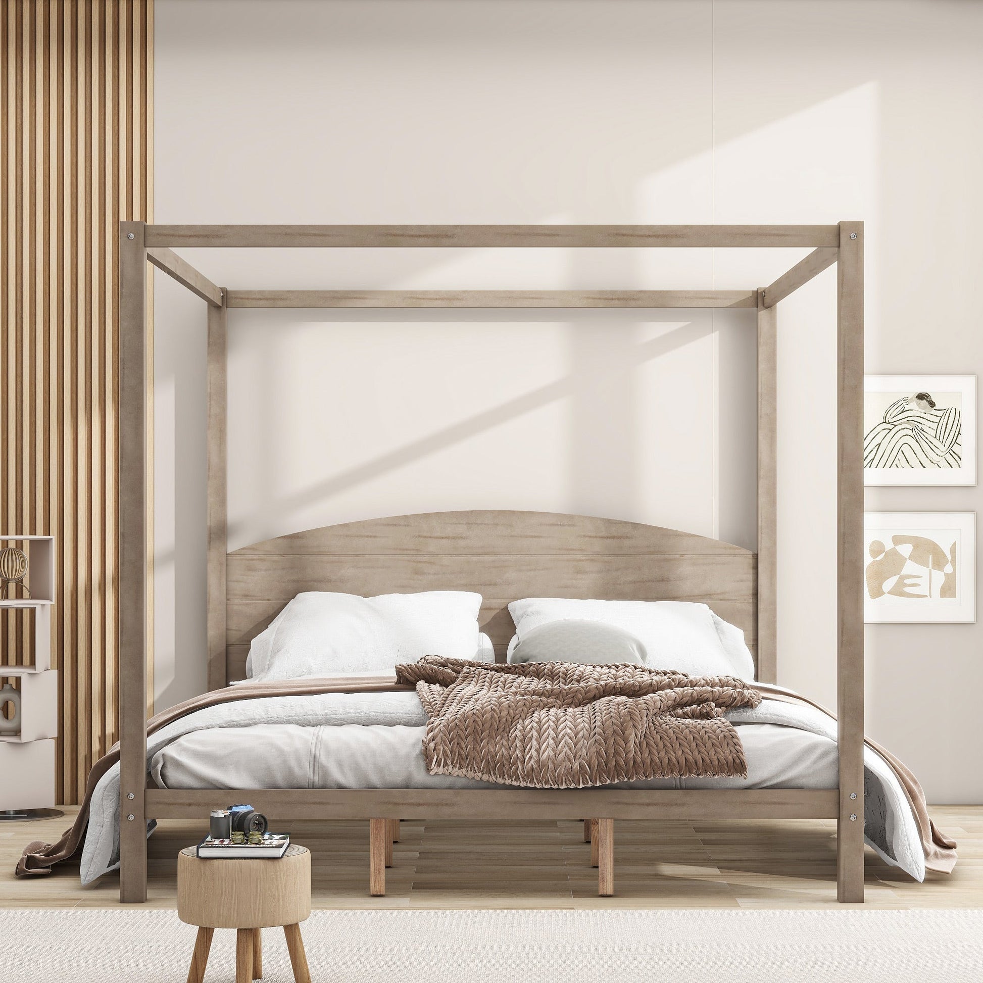 King Canopy Platform Bed  Dream Tech Sleep