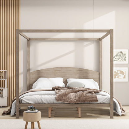 King Canopy Platform Bed  Dream Tech Sleep