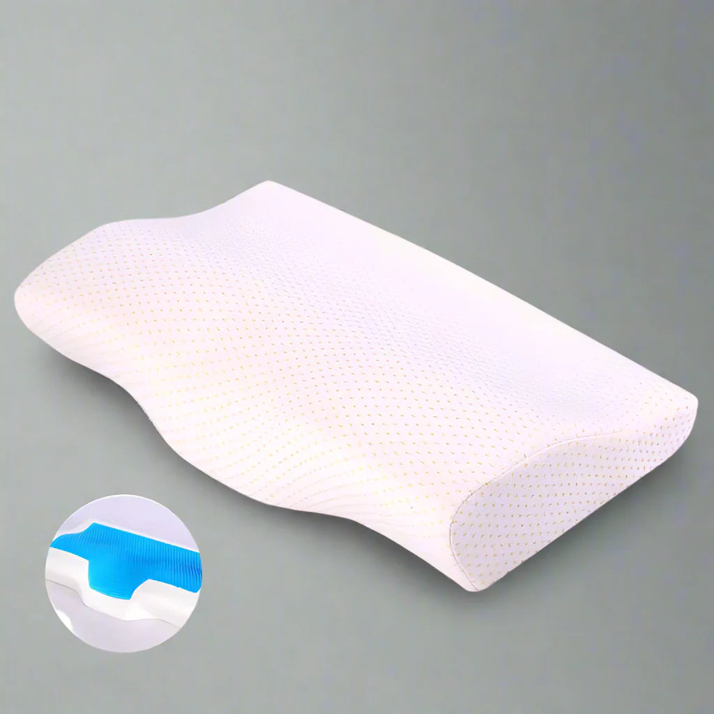 Memory Foam Gel Pillow with Ice-Cool Technology for Neck Support and Anti-Snore Relief  Dream Tech Sleep
