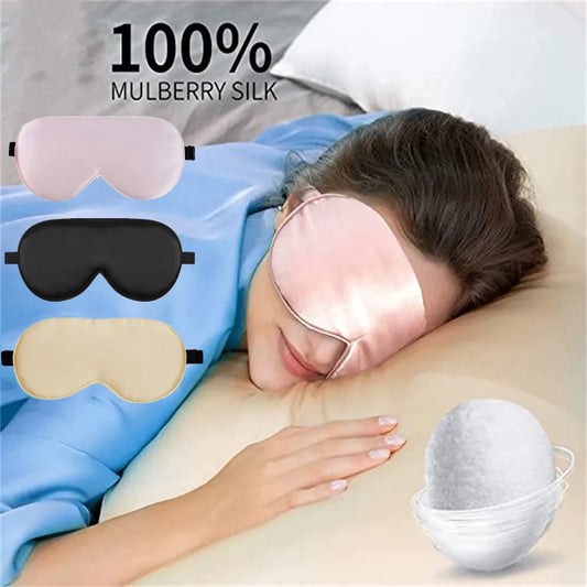 Silk Cotton Padded Eye Mask | Full Cover Light Block, Warm & Cold  Dream Tech Sleep