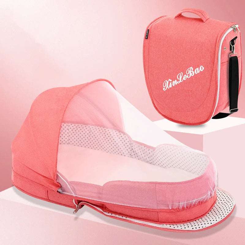 Baby Crib Multifunctional Folding Newborn Bed  Dream Tech Sleep