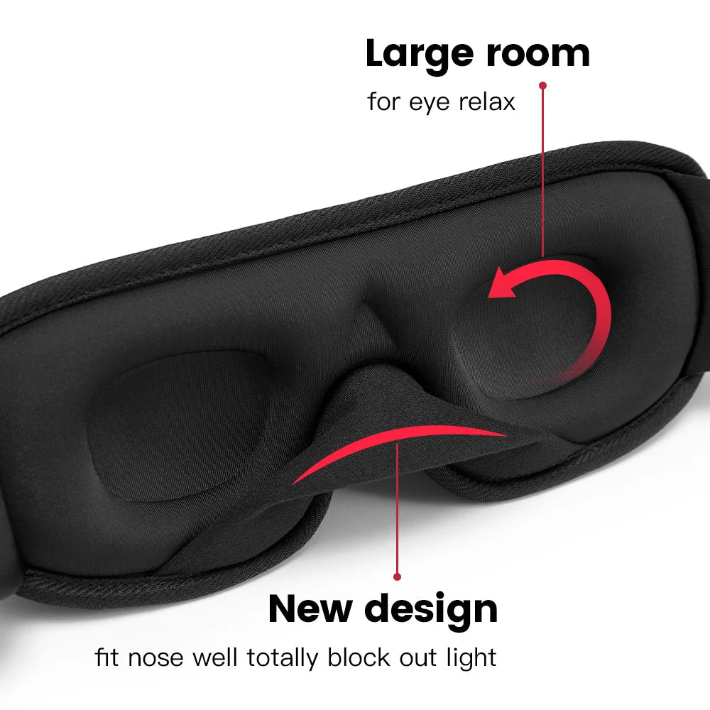 3D Sleeping Mask Block Out Light Soft Padded Sleep Mask For Eyes Slaapmasker Eye Shade Blindfold Sleeping Aid Face Mask Eyepatch  My Store