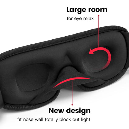3D Sleeping Mask Block Out Light Soft Padded Sleep Mask For Eyes Slaapmasker Eye Shade Blindfold Sleeping Aid Face Mask Eyepatch  My Store