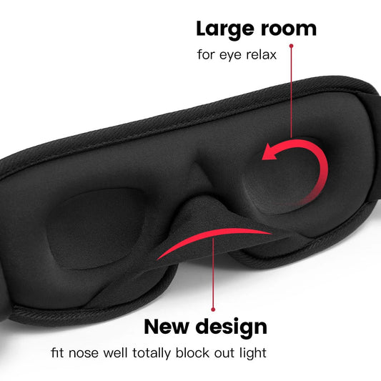 3D Sleeping Mask Block Out Light Soft Padded Sleep Mask For Eyes Slaapmasker Eye Shade Blindfold Sleeping Aid Face Mask Eyepatch  My Store