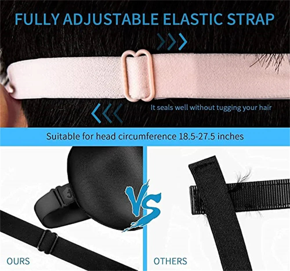 Silk Cotton Padded Eye Mask | Full Cover Light Block, Warm & Cold  Dream Tech Sleep