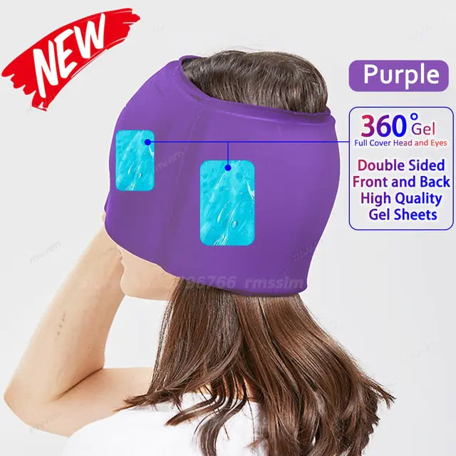Migraine Relief Hot/Cold Therapy Hat and Eye Mask  Dream Tech Sleep