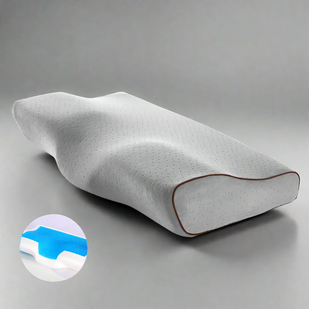 Memory Foam Gel Pillow with Ice-Cool Technology for Neck Support and Anti-Snore Relief  Dream Tech Sleep