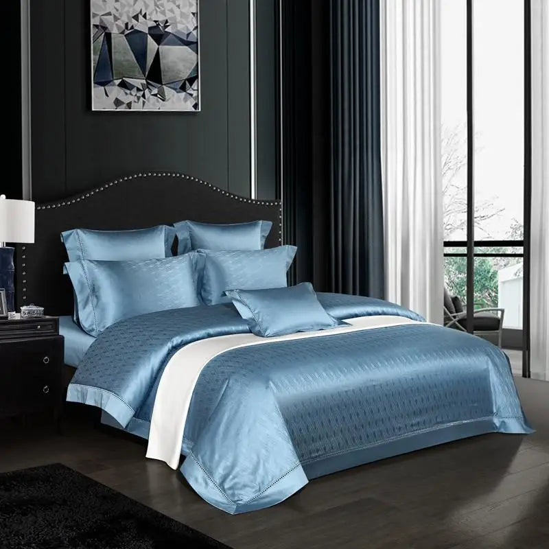 Damask Luxury Duvet Quilt Cover | Boho Jacquard 1000TC Egyptian Cotton Sateen Bedding Set  Dream Tech Sleep