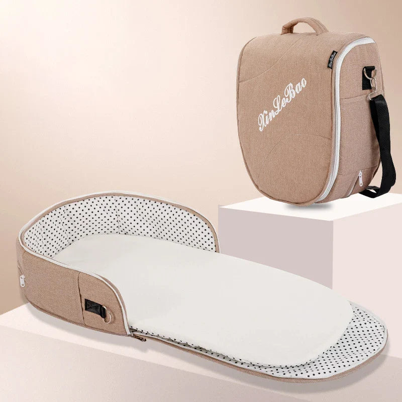 Baby Crib Multifunctional Folding Newborn Bed  Dream Tech Sleep
