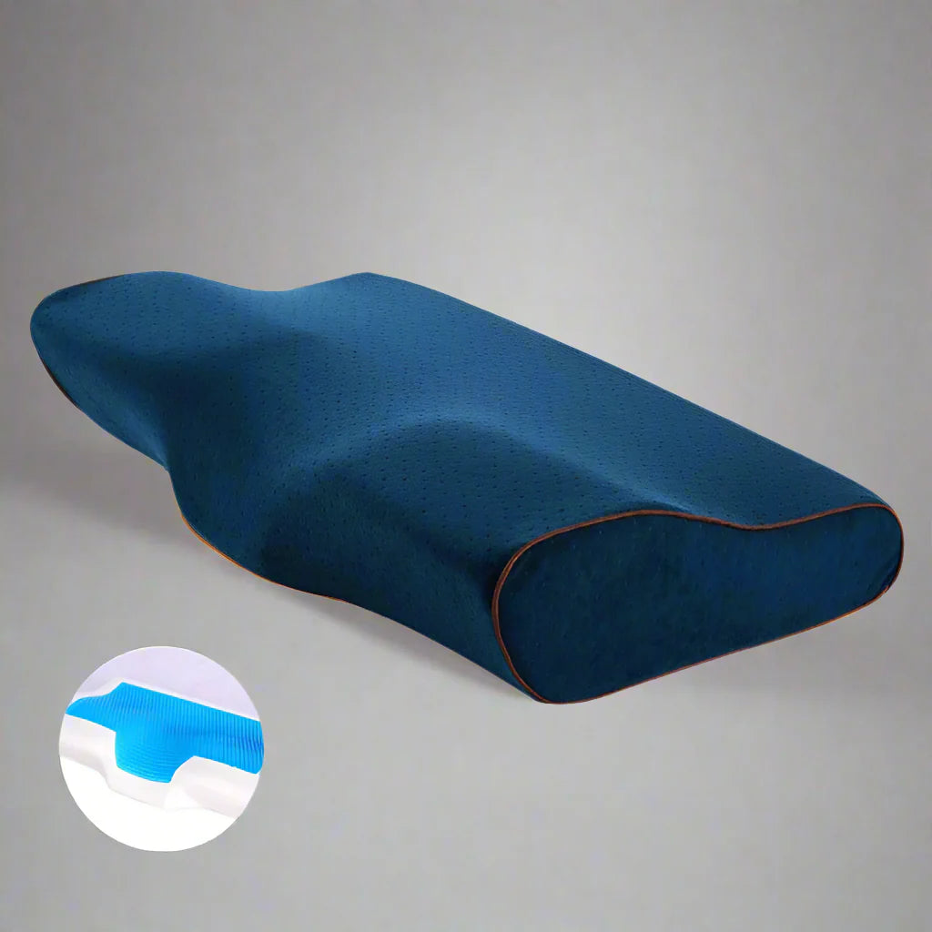 Memory Foam Gel Pillow with Ice-Cool Technology for Neck Support and Anti-Snore Relief  Dream Tech Sleep
