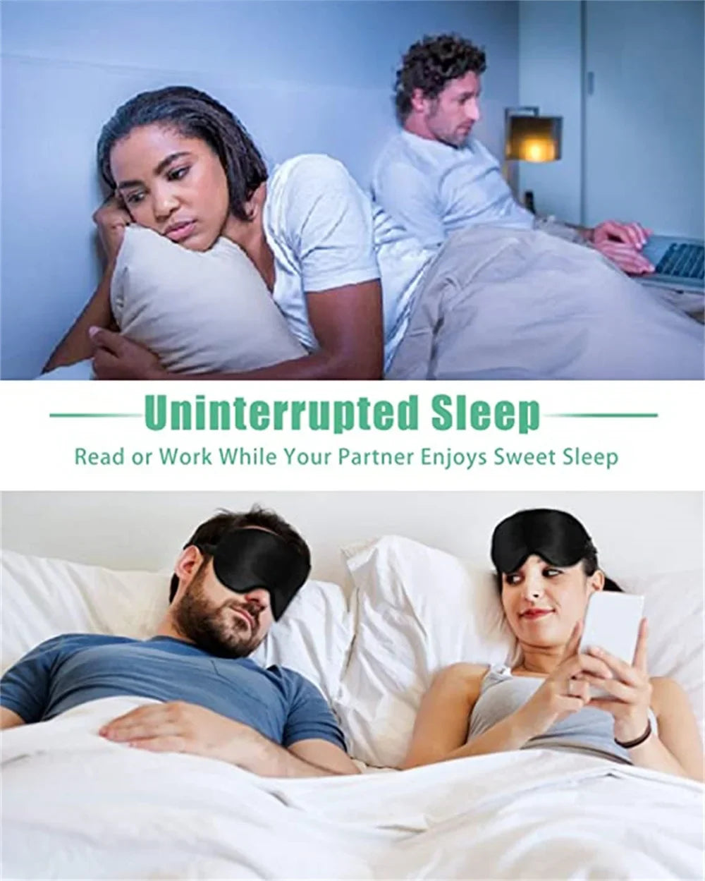 Silk Cotton Padded Eye Mask | Full Cover Light Block, Warm & Cold  Dream Tech Sleep