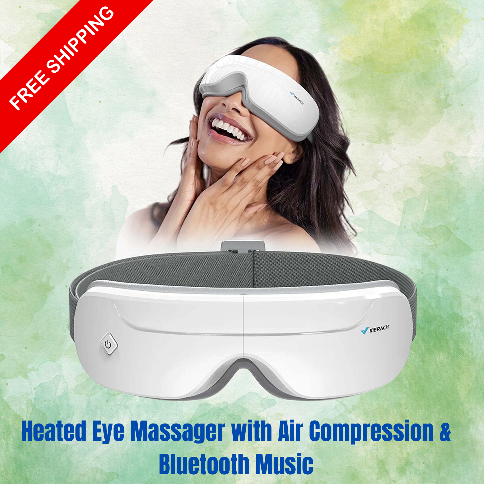Heated Eye Massager with Air Compression & Bluetooth Music – 6D Smart Vibration Eye Massager  Dream Tech Sleep
