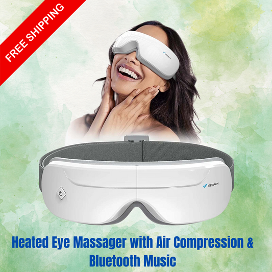 Heated Eye Massager with Air Compression & Bluetooth Music – 6D Smart Vibration Eye Massager  Dream Tech Sleep