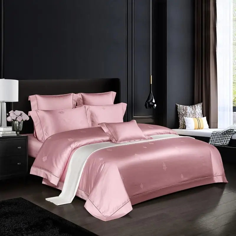 Damask Luxury Duvet Quilt Cover | Boho Jacquard 1000TC Egyptian Cotton Sateen Bedding Set  Dream Tech Sleep