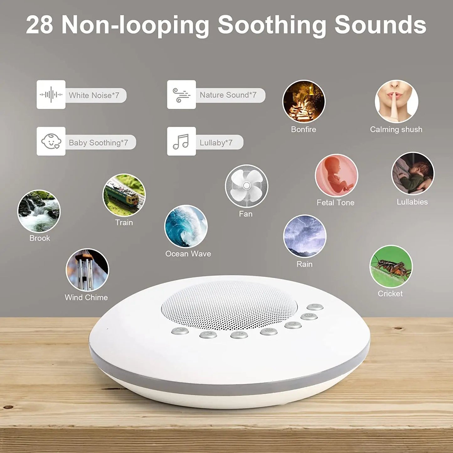 USB Rechargeable Baby White Noise Machine - Portable Sleep Aid  Dream Tech Sleep
