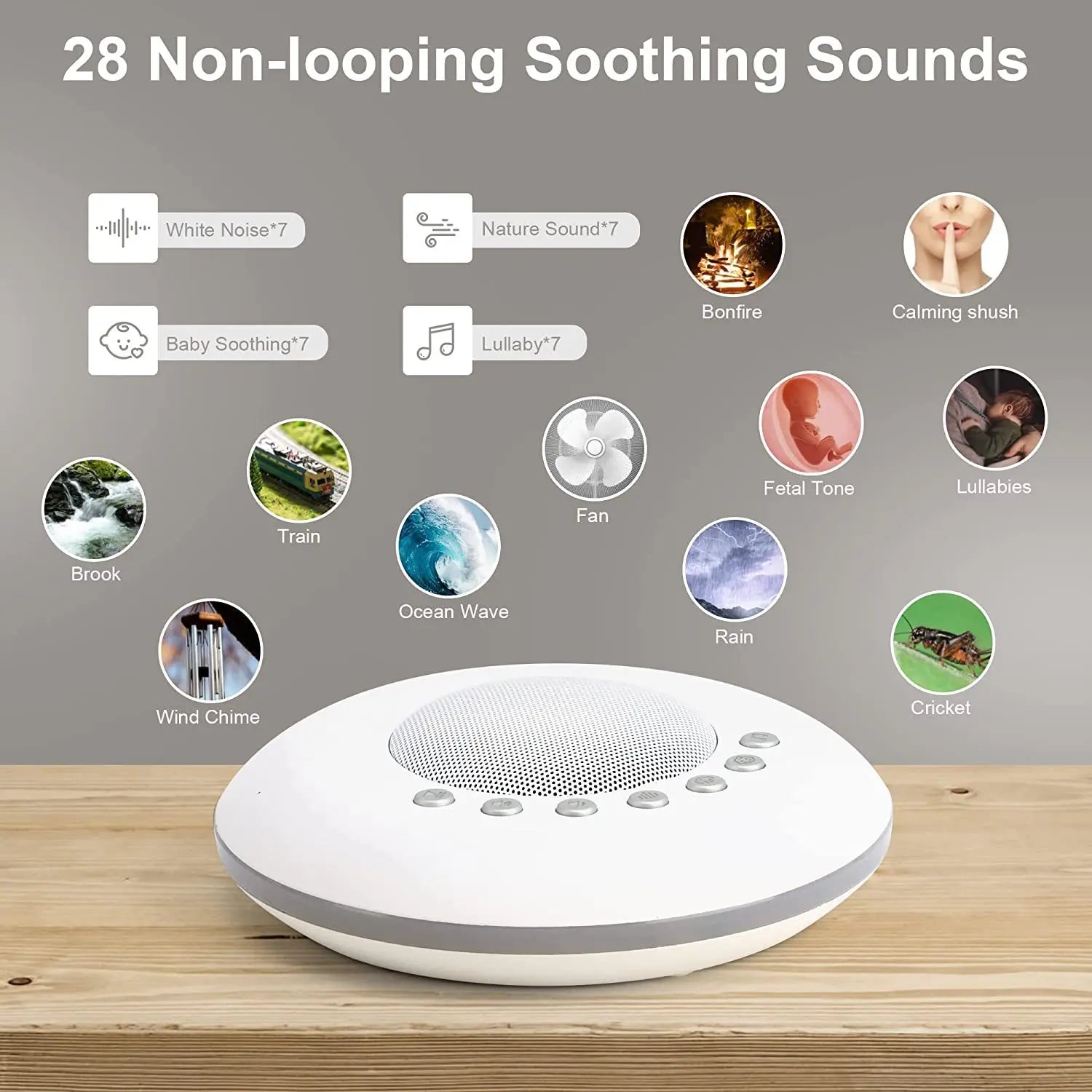 USB Rechargeable Baby White Noise Machine - Portable Sleep Aid  Dream Tech Sleep